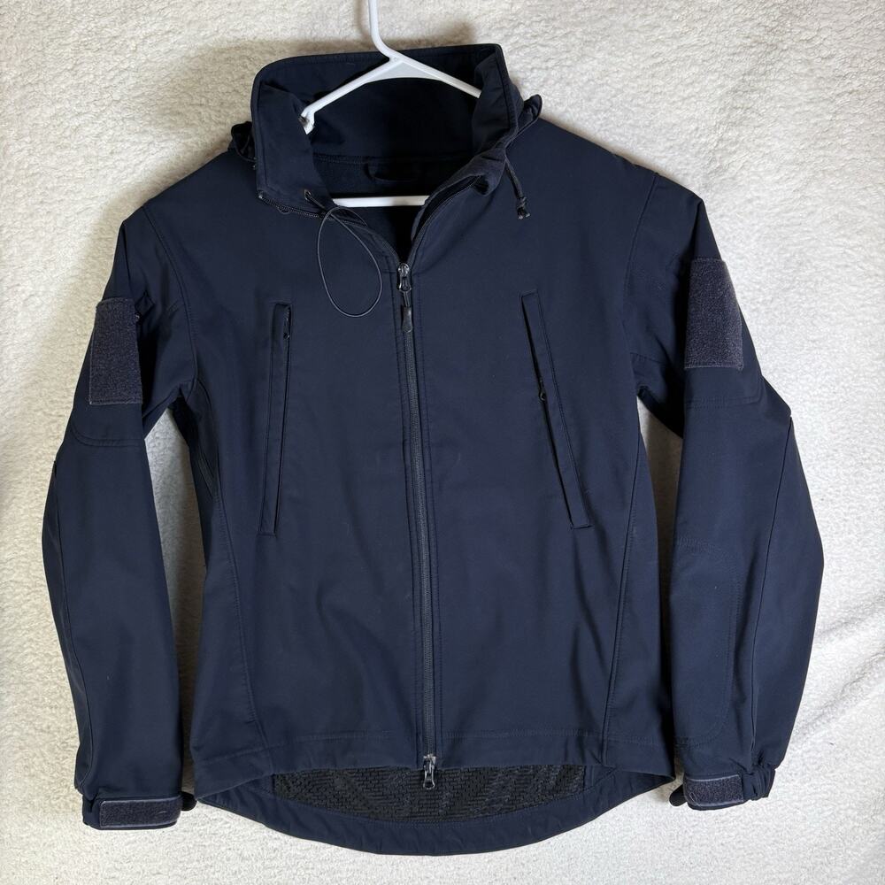 Condor Summit Jacket Mens Medium Soft Shell 602 Blue Concealed Hood Tactical